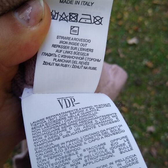 Via Delle Perle Sweater Women's Medium Virgin Wool Metallic Gold Tunic - Picture 11 of 12